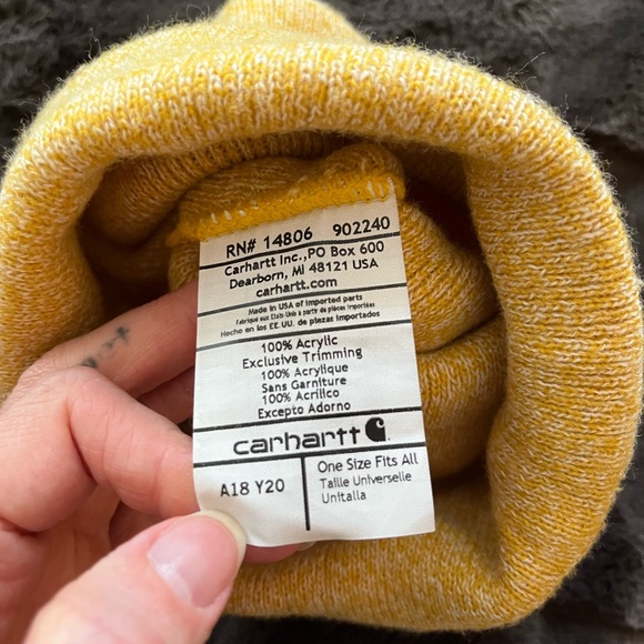 Carhartt Yellow Knit Beanie - Picture 4 of 5